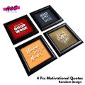 Pack of 4 Inspiration Motivational Quote Picture Frames Wall Hangings with Free print Wall Decoration Photo Frame Wall Hanging Home Decoration Picture Gallery for Living Room Bedroom Study Room. 