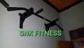 Wall Mounted Commercial Chin Pull Up Bar - Black. 