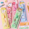 Stationery Gift Set for School Children Girls and Boys Perfect Birthday Gift Beautiful Stationary Set Pencil Eraser Sharpener Scale. 
