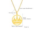New Yezidi Lalish Pendant Necklace For Women Men Gold Silver Color Stainless Steel Holiest Temple of the Yazidis Jewelry. 