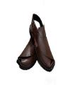 Brown Artificial Leather Peshawari Sandals For Men. 