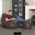 Beautiful And Modern Leather Comfy Bean Bag Sofa. 