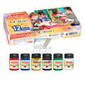 Goldfish Poster Colors 15ml Pack of 12 Colors Bottles With Free Brush inside Kids School Pack. 