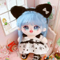 Doll Outfit Eye-catching Doll Black Heart V-neck Suspender Skirt Two Pieces. 