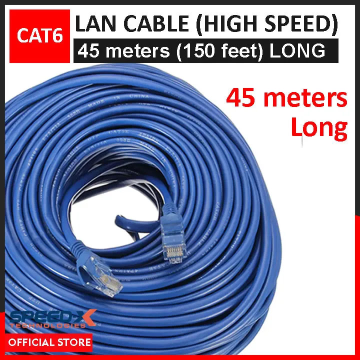 SpeedX%20LAN%20Cable%2045%20meters%20(150%20feet)%20Cat%206%20Ethernet%20Cable%20Fixed%20Connectors%20Internet%20Wire%20-%20Image%203