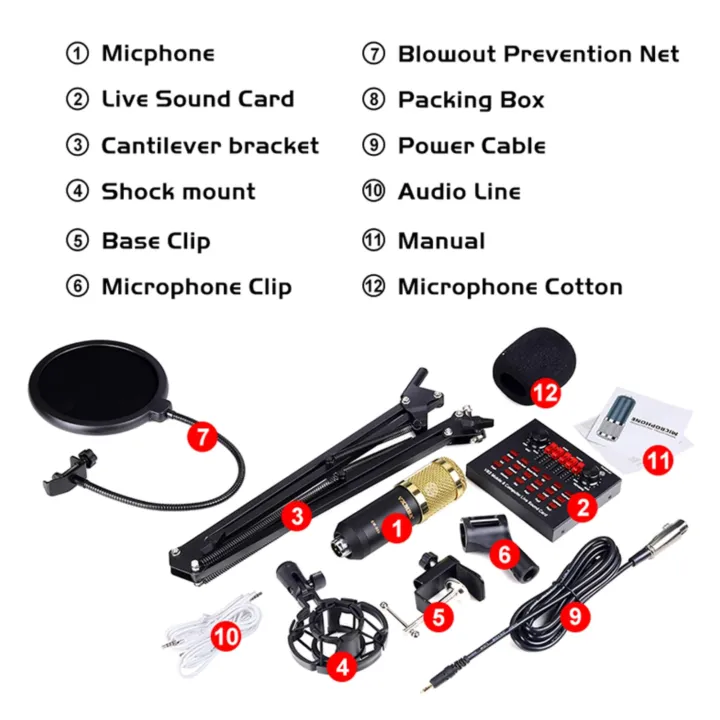 BM800%20Condenser%20Microphone%20With%20V8s%20Sound%20Card,%20Bm%20800%20Mic%20Arm%20Stand%20Shock%20Mount%20Pop%20Filter%20for%20Studio%20Recording%20&%20ASMR%20Live%20steaming%20Gaming%20Maik%20-%20Black%20-%20Image%205