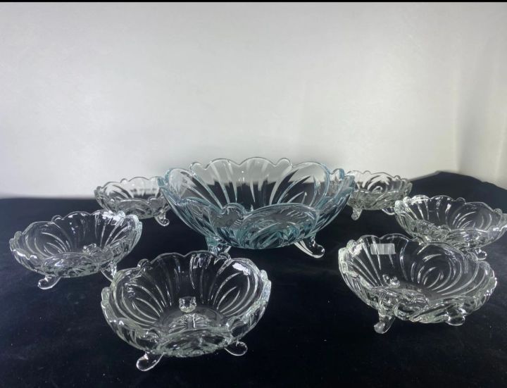 Set of 7 Glass Bowls ,custard set