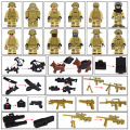 12PCS SWAT Marines Police Warrior legoingly Minifigures Building Blocks Compatible Lego Dolls with Accessories Figures Brown Dog Children Cartoon Characters Toy Boys Gifts. 