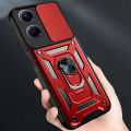 For Infinix Note 30 Pro Case Car Foldable Metal Bracket Sliding Camera Protection Hard Shockproof for Infinix Note 30 Pro Back Cover. 