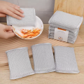 Magic Silver Double Sided Metal Wire Cleaning Sponge Wipe Kitchen Thickened Dishcloth Reusable Washing Rag Built-in Sponge Household Clean Tools. 
