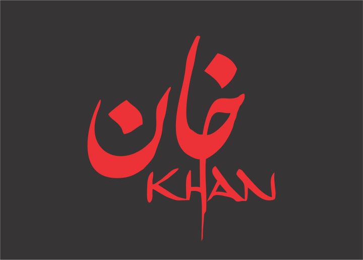 Khan name (red) Car Stickers  Vinyl Decals Car Motorcycle Bumper Body Rear Window Decorative Decals
