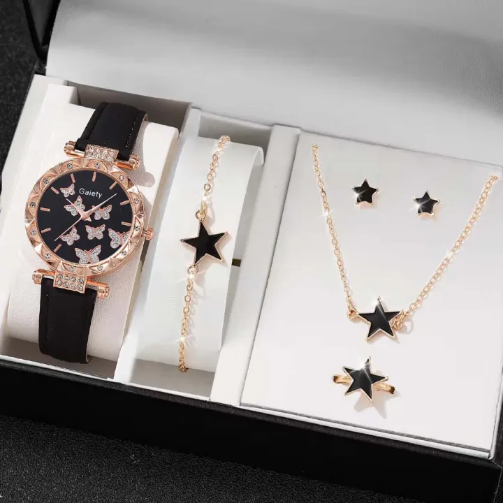 Butterfly%20Jewelry%20and%20Fashionable%206Pcs%20Quartz%20Watches%20for%20Women%20On-the-Gofor%20Women%20Ladies%20-%20Image%203