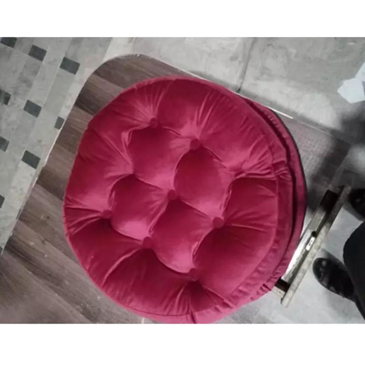1Pc Large Floor Cushions for Sitting- Big Filled Cushions for Drawing Room- Ball fibre Round Filling Floor Cushion for Home