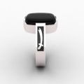 Natural Onyx Aqeeq stone Zulfiqar Sword Style Pure Silver Ring for Boys and Men with aqeeq stone, Chaandi Ring, Pure silver ring, 925 Sterling silver ring. 