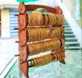 Handcrafted Floral Carved Wooden Bangle Stand – Multi-Tier Bangle Organizer Rack for Jewelry Display & Storage | Jewellery organizer | Bangles organizer | Traditional Decorative Stand for Home & Shop Use. 
