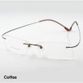 Reven Jate Flexible Titanium Alloy Rimless Eyeglasses Frame for Optical Prescription Glasses Eyewear for Women and Men. 