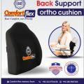 Back Support Ortho Cushion with Adjustable Belt for Office and Car Use, Lightweight and Comfortable Lower Back Support. 