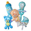 BABY BOY FOIL BALLOON SET ( PACK OF 5 FOIL BALLOONS ) BABY SHOWER BALLOON DECORATION. 