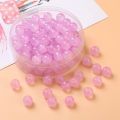 50Pcs Crystal Glass Beads Jelly Solid Colored Imitation Jade Stone Loose Spacer Beads for Jewelry Making. 