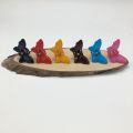 Butterfly  Hairs Catchers Plastic Shiny Solid Random Colors Pack of 6 For Girls & Women/ Cute Butterfly Shiny Hair Catcher For Girls And Women/6 Random Color Hair Catcher Set For Girls/ Pack Of 6 Shiny Color Catchers For Girls And Women. 