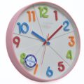 Champion Silent Colorful Kids Wall Clock Non Ticking with Pink  frame. 