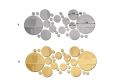 26PCS Acrylic Mirror Wall Removable Circle Decorative Mirror Sheet for Living Room Bedroom Decor. 
