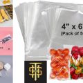 Bundle (3 x 4 Inch) Clear Resealable Cellophane/BOPP/Poly Transparent Plastic Bags For Storage Self Adhesive Polythene Peel + Seal Bags For Packing. 