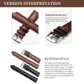 OLEVS Fashion Leather Black Brown Men Watch Strap 20cm. 