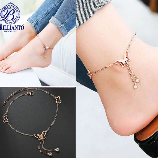 Butterfly%20Anklet%20Payal%20for%20Girls%20and%20women%20Simple%20Rose%20Golden%20Foot%20Bracelet%20Pazaib%20-%20Image%208