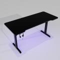 48 Inches Professional Black Gaming Table - Designed Gaming Desk - Pc Gaming Table - Laptop Gaming Table - Blue Led Lights on Desk -  Assembled Table - Study Table - Headphones Holder - Wire Management System. 