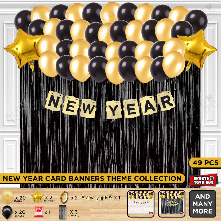 New Year 2025 Card Banner Theme Collection, Decoration 2k25 Themes Set For Home Office School & Naya Saal Mubarak Event Party Decoration Celebration Parties Decor Supplies Happy New Year Eve : PyUDnpGC