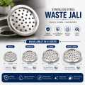 Stainless Steel Sink Waste Jali Drain Strainer | Anti Clog Kitchen & Bathroom Drain Cover | Small Medium Large XL. 