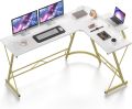 L-Shaped Gaming Desk Computer Corner Table, Home & Computer Gaming Desk, Office Workstation with Monitor Stand, Size. 