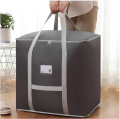[Crownstage] High Quality Super Large Capacity Quilt Storage Bag For Clothes Blankets Closet Organizer Moving Tote Bag Zipper Durable Handbag Luggage Pack Size 23 x 19 x 23 Inches. 