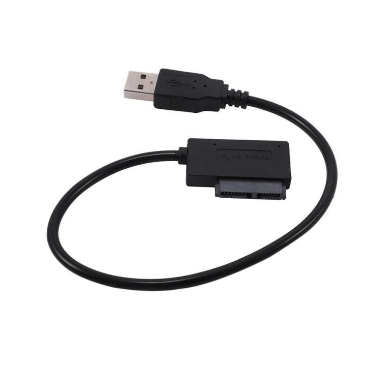 USB 2.0 to Mini Sata II 7+6 13Pin Adapter Converter Cable for Laptop CD/DVD ROM Slimline Drive