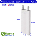 Aluminum Water Cooling Block for Peltier Module 40mm to 200mm Liquid Cooler Radiator for CPU GPU Heat Sink by Electrica. 