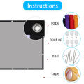 1080p Simple Portable Metal Anti-light Projector Screen 16:9 Hd Foldable Home Movie Projection Curtain. 