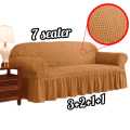Sofa Cover 5/6/7 seater, Soft Elastic Bubble Cloth Universal Sofa Cover.3+1+1/3+2+1/3+2+1+1. 