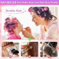 Hair Curlers Rollers with 12 Pcs Hair Clips 12 Pcs Rollers for Hair Set with 4 Sizes  Self Grip Hair Roller for Long Medium Short Thick Thin Hair,+Clips. 