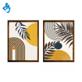 Set of 2 Boho Abstract Wall Art Frames A4 A3 Plastic Frame for Home Decor. 