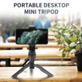 Desktop Tripod Stand, Mini Foldable 360° Adjustable Desktop Tripod Stand with Mobile Holder, K555 Tripod Desktop Holder and Stabilizer for Mobile Phones and Microphones, Desk Tripod for Podcast or Live Sessions. 