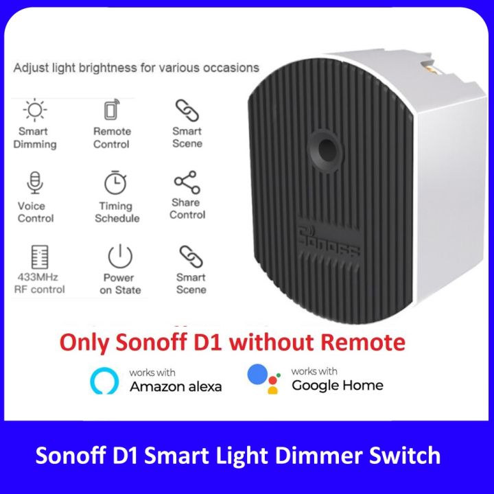 Sonoff D1 Smart Light Dimmer Switch | WiFi & RF Remote Control | Alexa & Google Home
