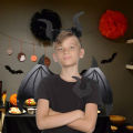 Realistic Devil Wings with Hair Band Perfect for Halloween Cosplay Photography Ultralight Costume Prop. 