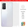 Redmi Note 11 Pro Skin/Wrap 360 Protection Sheet/ Carbon fiber/ Matte/ Transparent/ Lamination Back And Sides Included Camera Skin. 