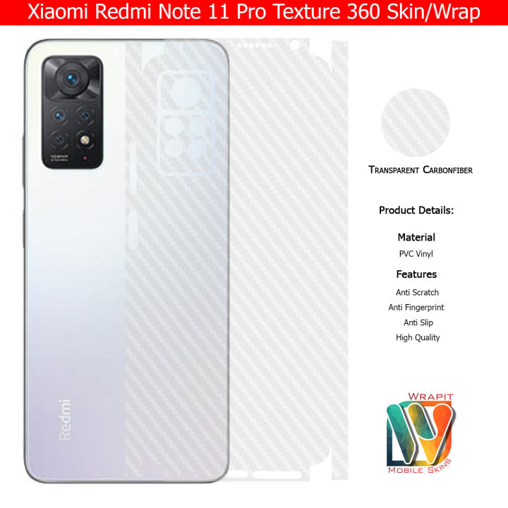 Redmi%20Note%2011%20Pro%20Skin/Wrap%20360%20Protection%20Sheet/%20Carbon%20fiber/%20Matte/%20Transparent/%20Lamination%20Back%20And%20Sides%20Included%20Camera%20Skin%20-%20Image%202