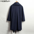 Pick for you INCERUN Mens Fashion Hooded Cloak Cape Coat Loose Long Cardigan Casual Gothic. 