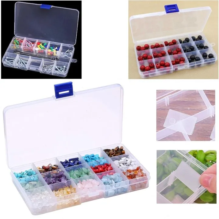 Adjustable%20Grid%20Transparent%20Plastic%20Beads/Art%20and%20craft%20Accessories/Hardware%20accessories/stationery%20Storage%20Box/Organizer%20-%20Image%203