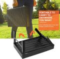Folding Portable Charcoal Grill – Stainless Steel Mini BBQ Grill for Outdoor Cooking, Camping, Picnics, Beach, Tailgating, Compact & Easy to Carry. 