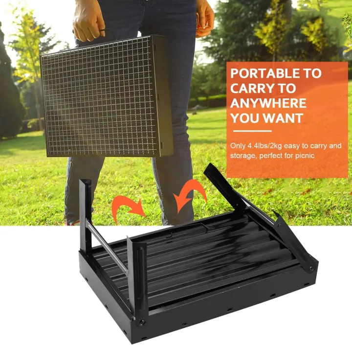 Folding%20Portable%20Charcoal%20Grill%20%E2%80%93%20Stainless%20Steel%20Mini%20BBQ%20Grill%20for%20Outdoor%20Cooking,%20Camping,%20Picnics,%20Beach,%20Tailgating,%20Compact%20&%20Easy%20to%20Carry%20-%20Image%208