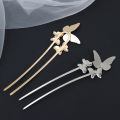 Korean Hair Fork Accessories Hairpins Alloy Metal Butterfly Hair Forks Sticks for Women. 